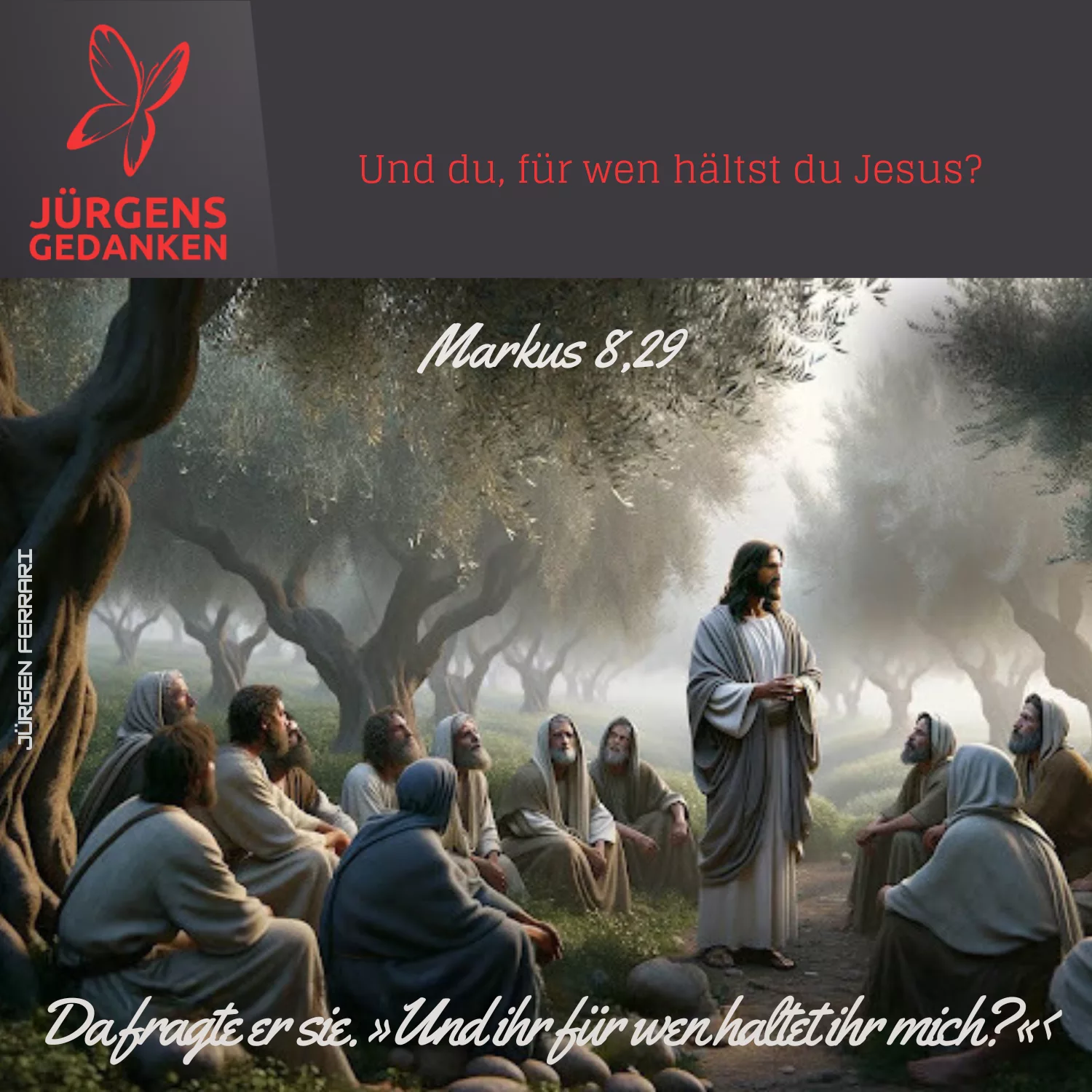 Jesus und seine Jünger im Wald