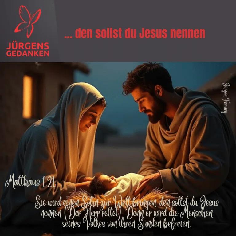 Josef und Maria betrachten ihr Kind