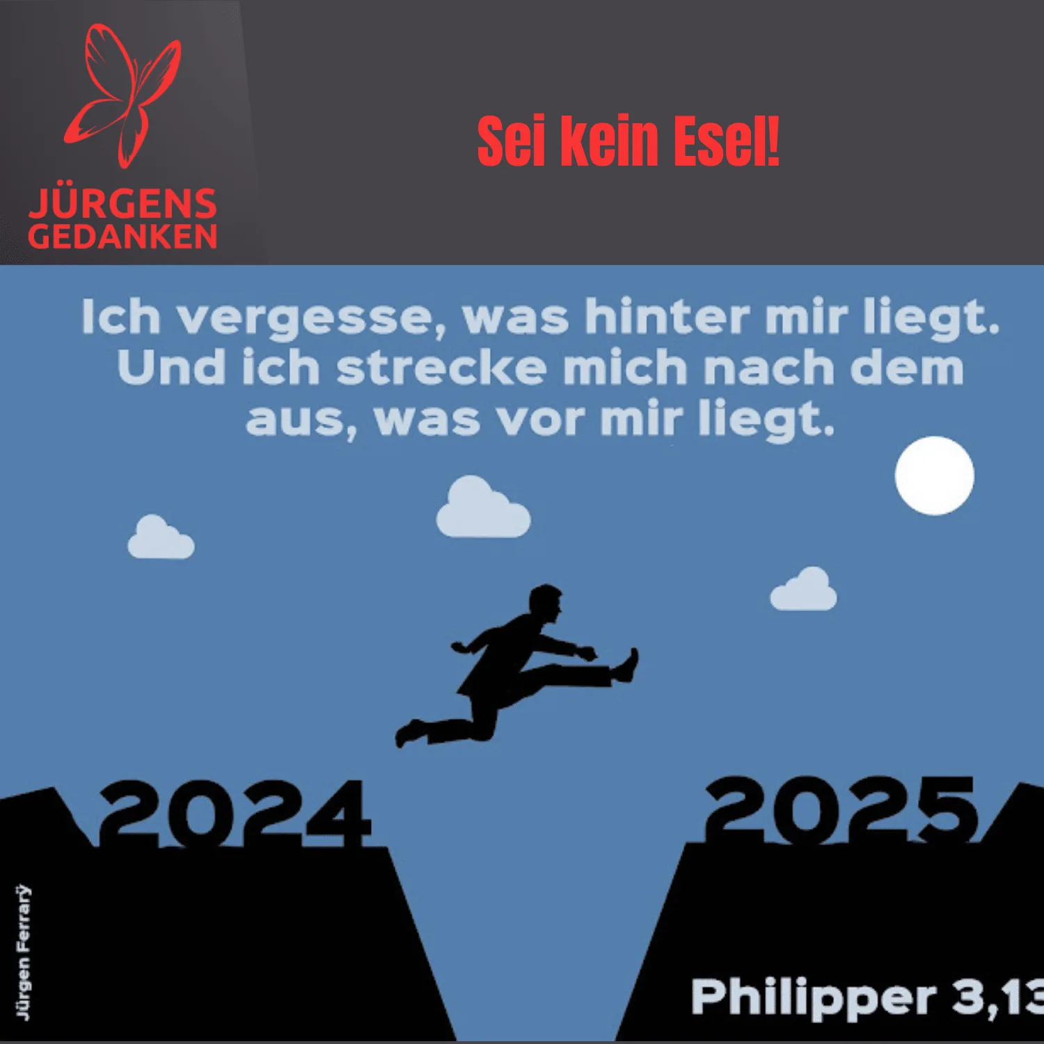 Sprung von 2024 nach 2025