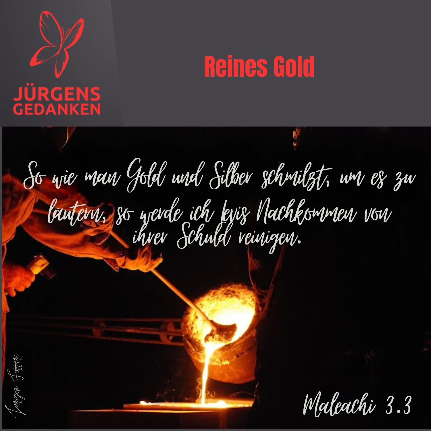 Gold wird geschmolzen