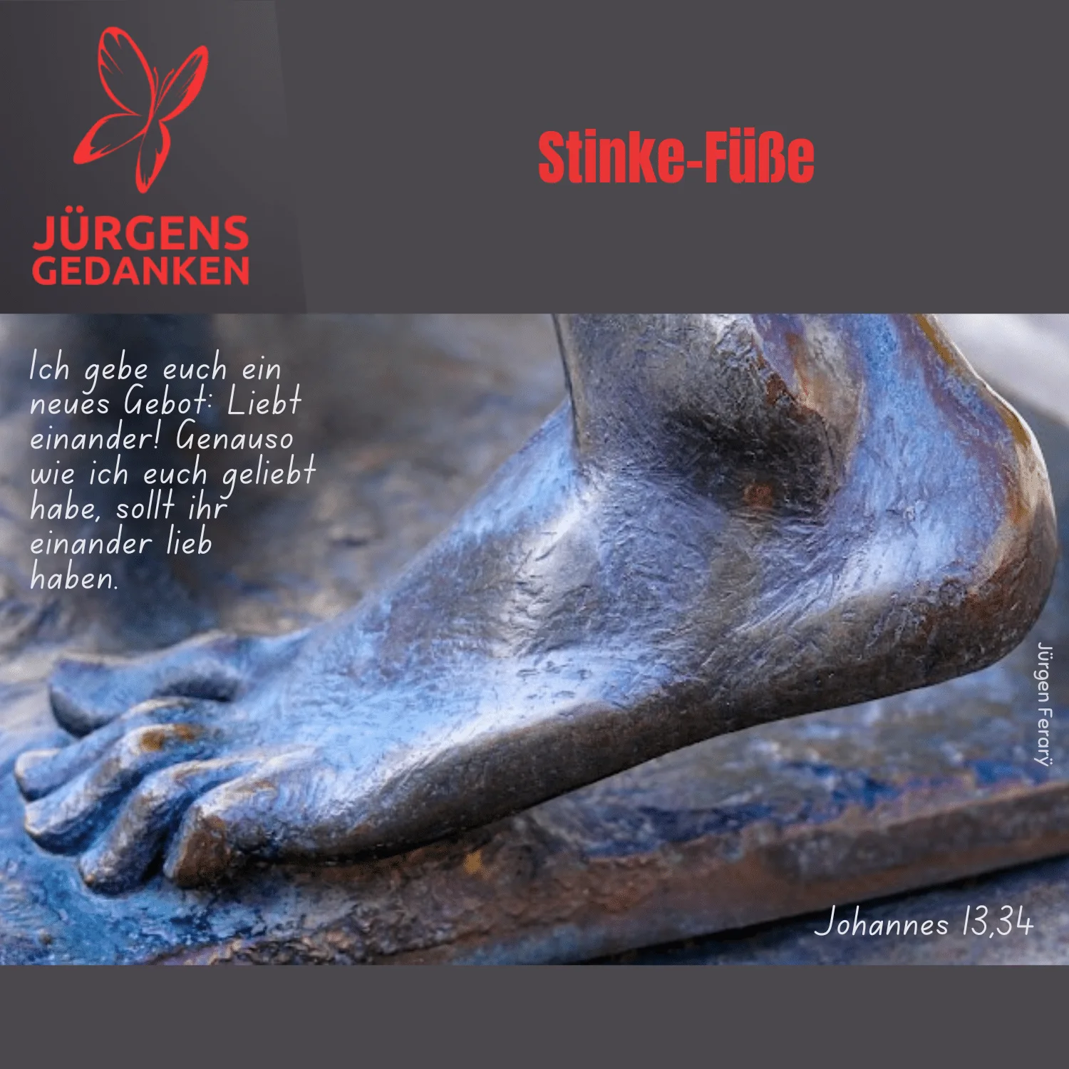 Fuß aus Bronze