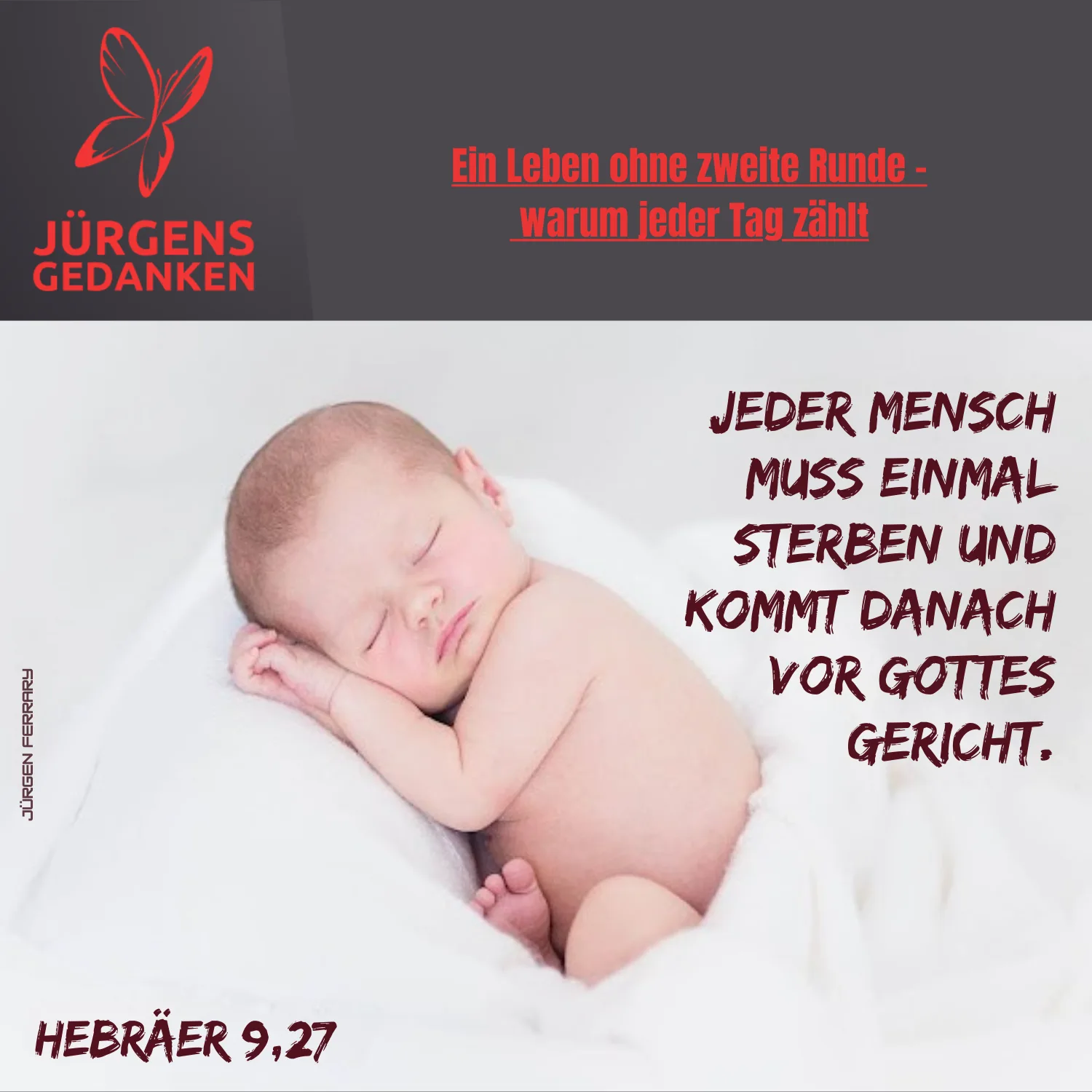 Baby in Decke eingewickelt