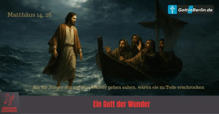 Jesus läuft auf dem Wasser
