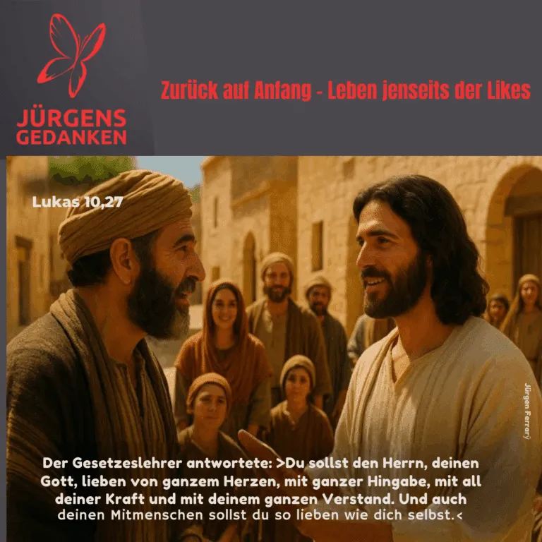 Jesus in einer Gasse