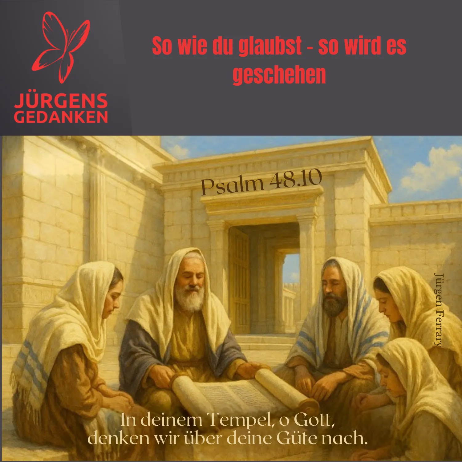 Männer im Tempel