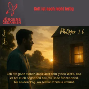Mann steht im Dunkeln vorm Haus