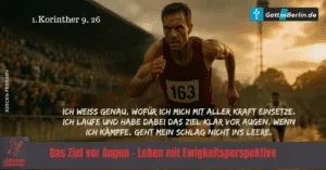 Ein Läufer hat das Ziel vor Augen