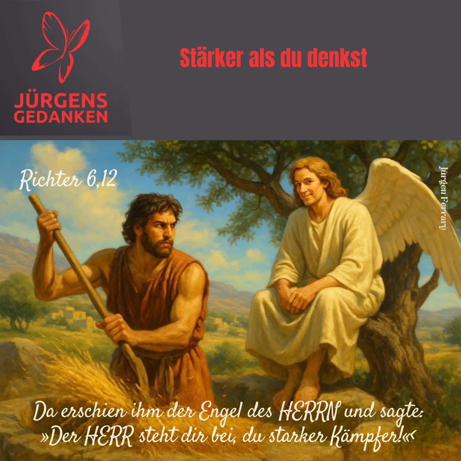 Gideon beim Dreschen