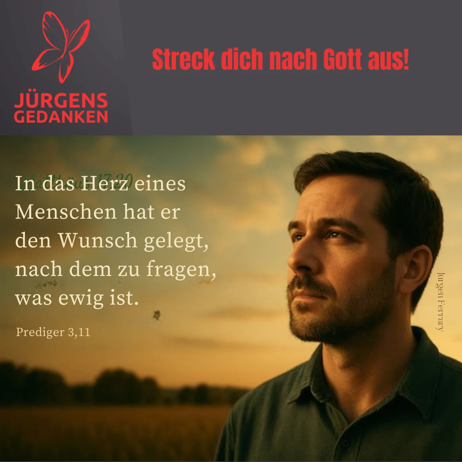 Ein Mann schaut in die Ferne
