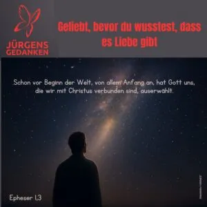 Mensch sieht zum Sternenhimmel