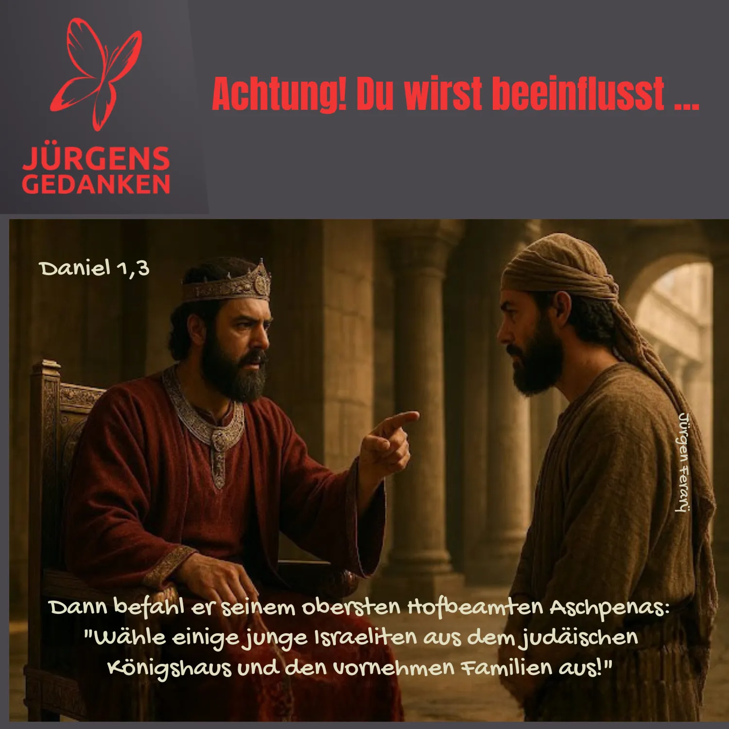 König und Knecht unterhalten sich