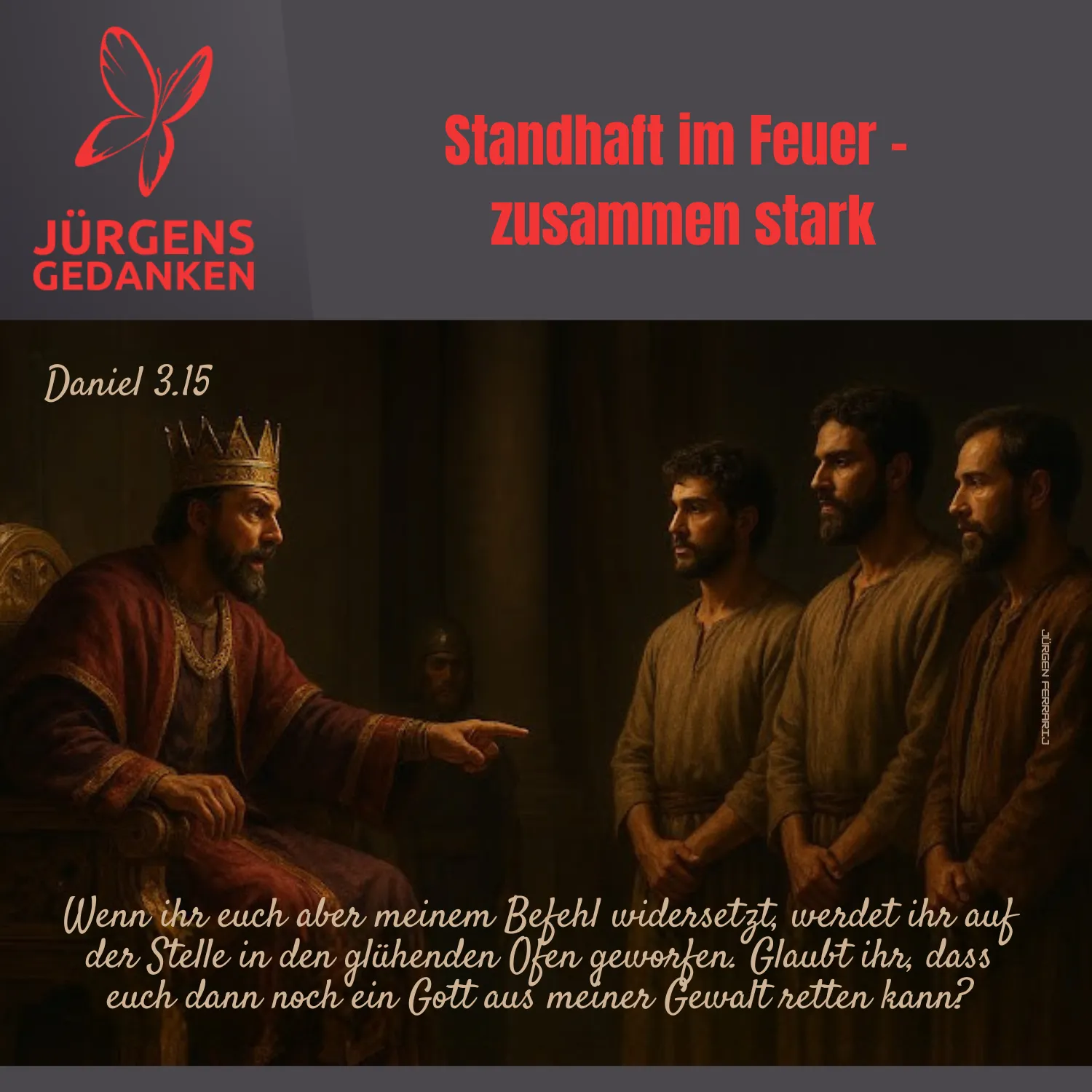 König und drei Männer