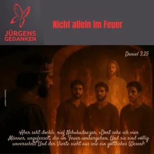 Im Feuerofen sind drei Personen und Jesus