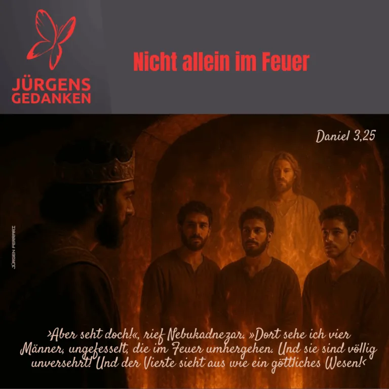 Im Feuerofen sind drei Personen und Jesus