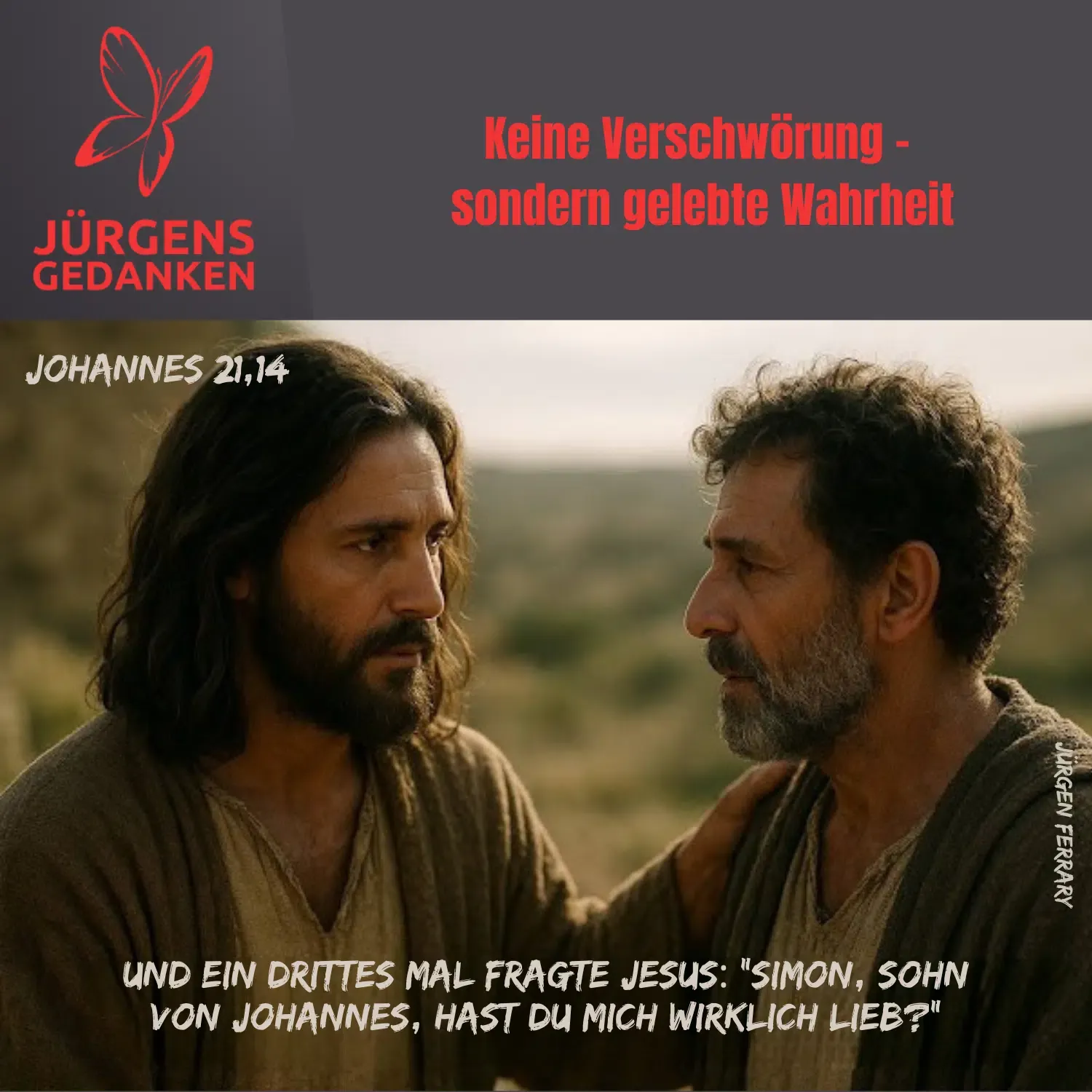 Jesus uns Simon im Gespräch