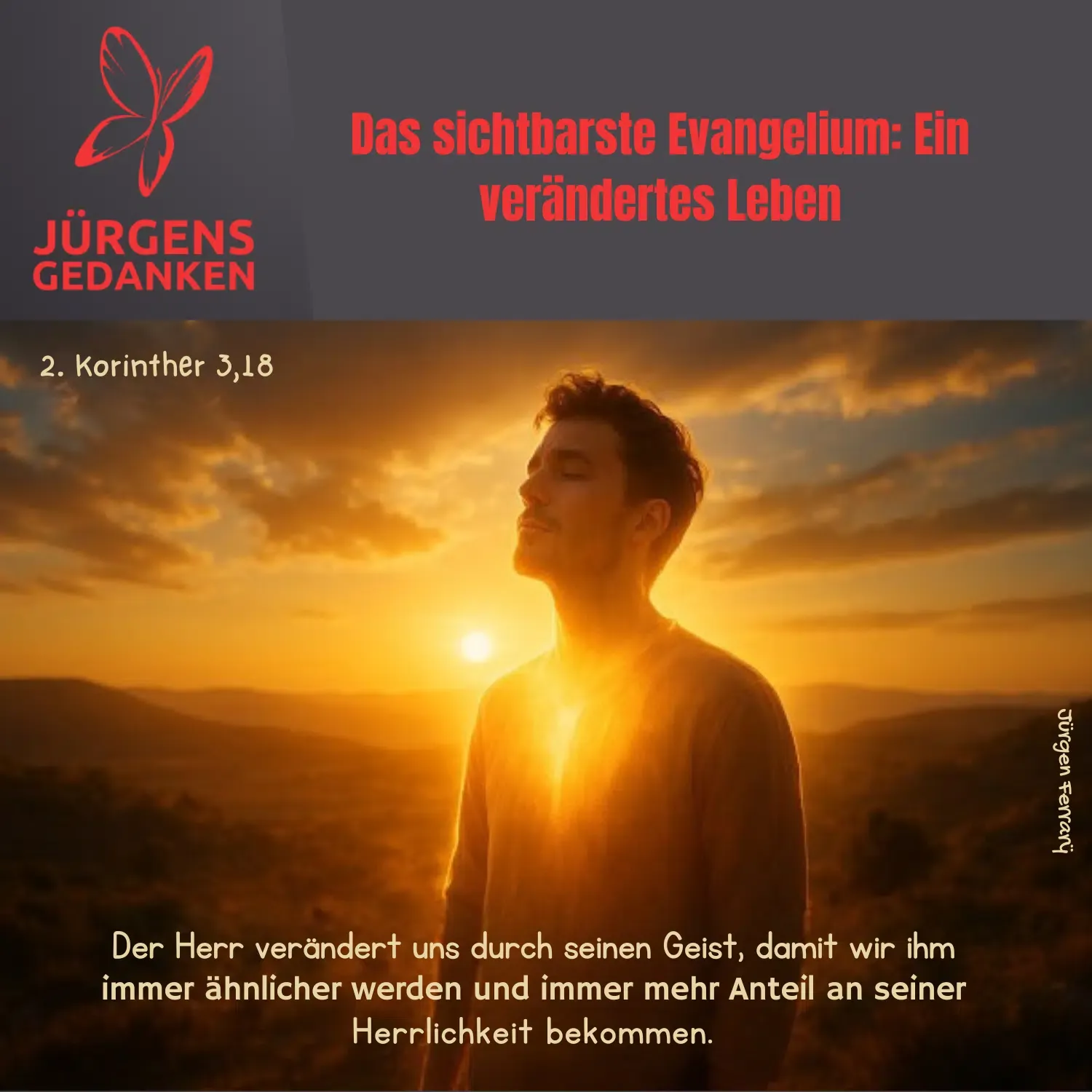Mann strahlt wie die Sonne