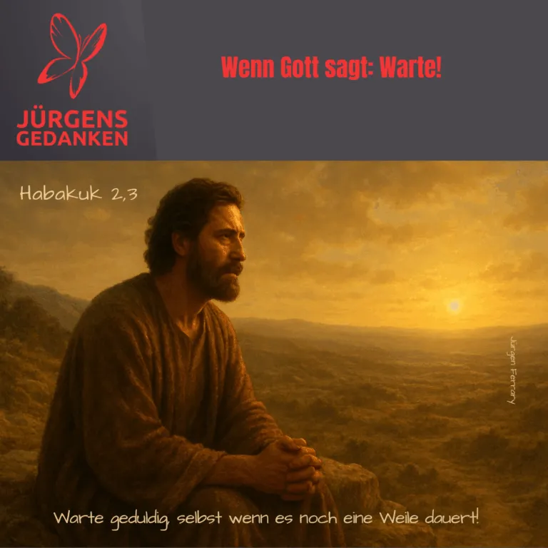 Mann sitzt im Freien und betet