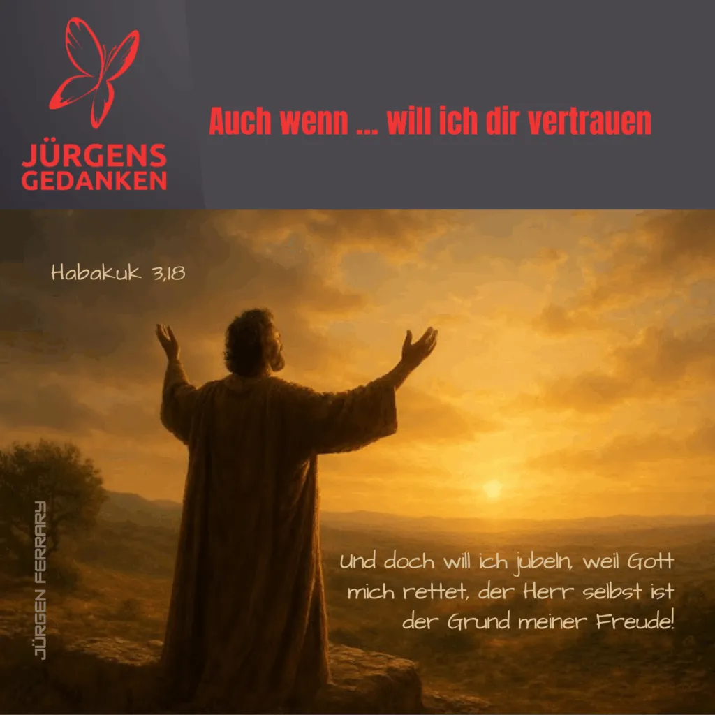 Habakuk hebt die Hände zur Sonne