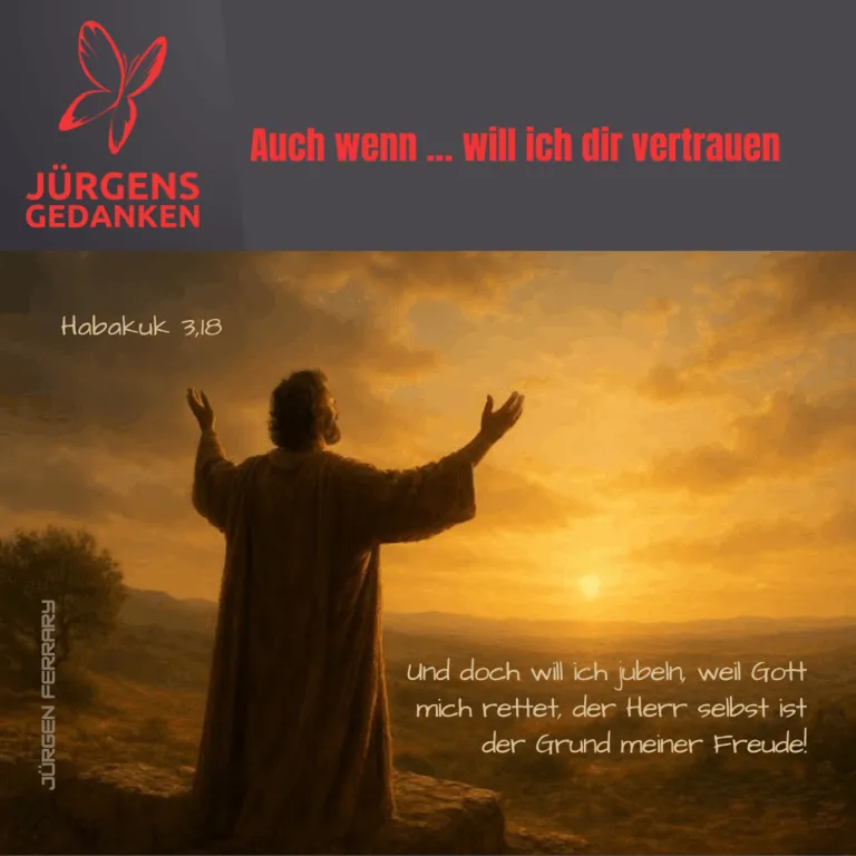 Habakuk hebt die Hände zur Sonne