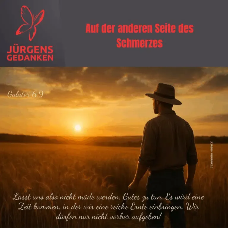 Mann mit Hut in der Abendsonne