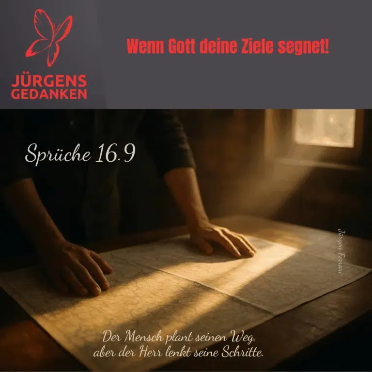 Ein Mann sieht auf einen Plan