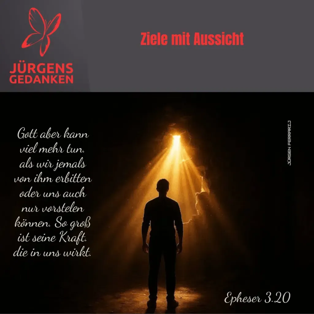 Mann sieht auf einen Lichtstrahl