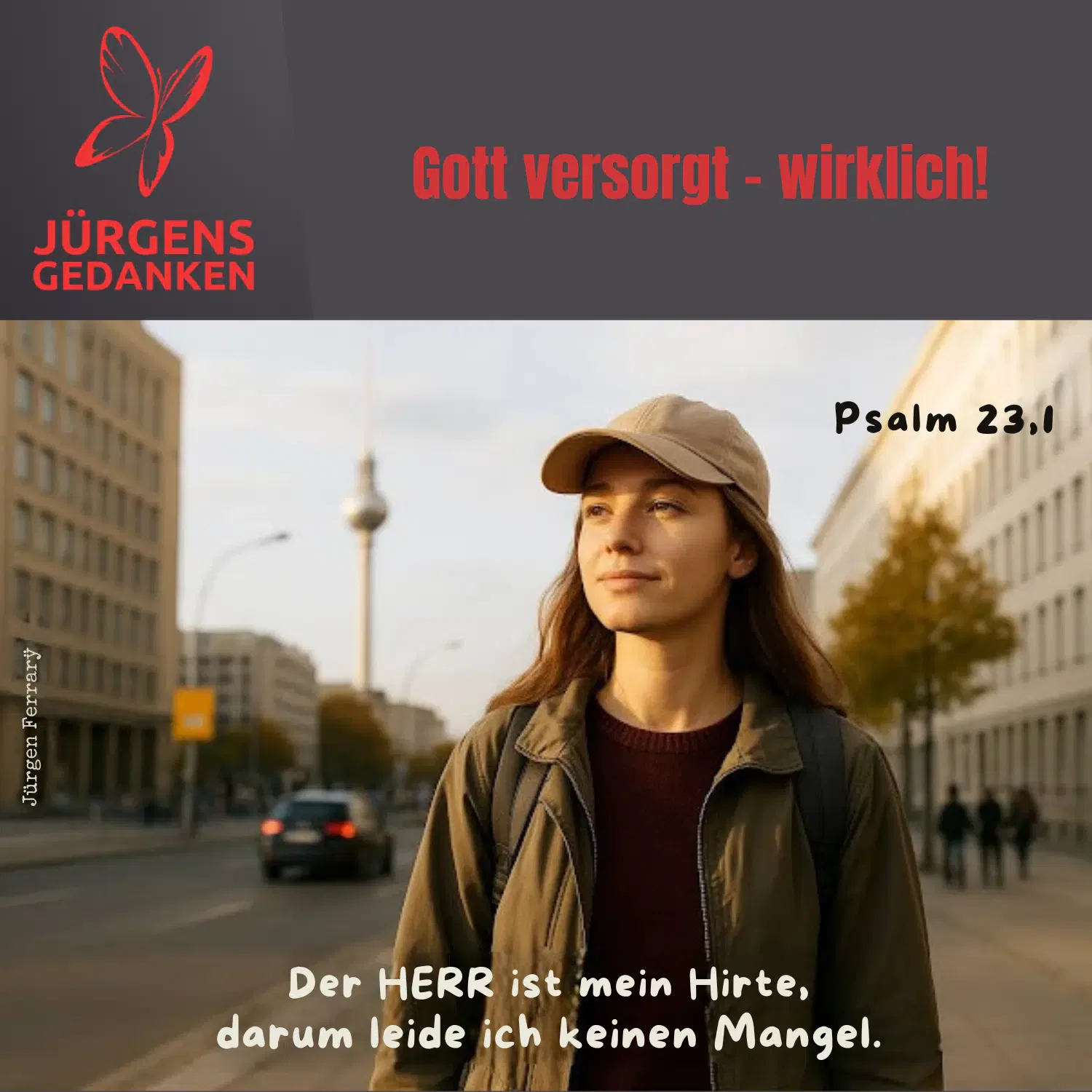 Frau mit Cappy in Berlin