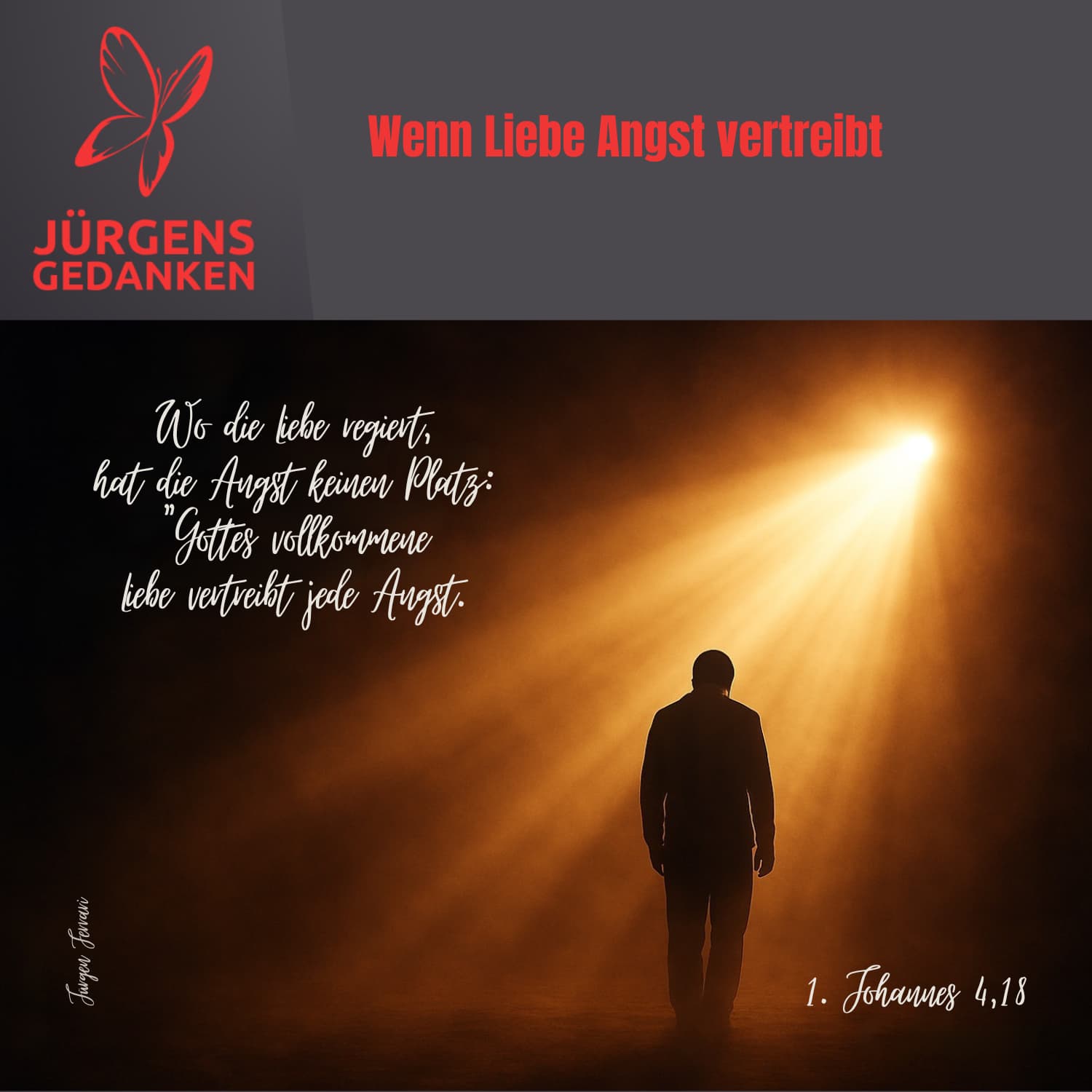 Mann im LIchtstrahl