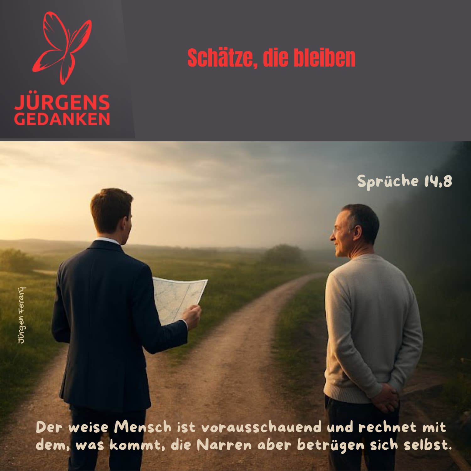 zwei Männer sind auf einem Weg und betrachten die Landkarte