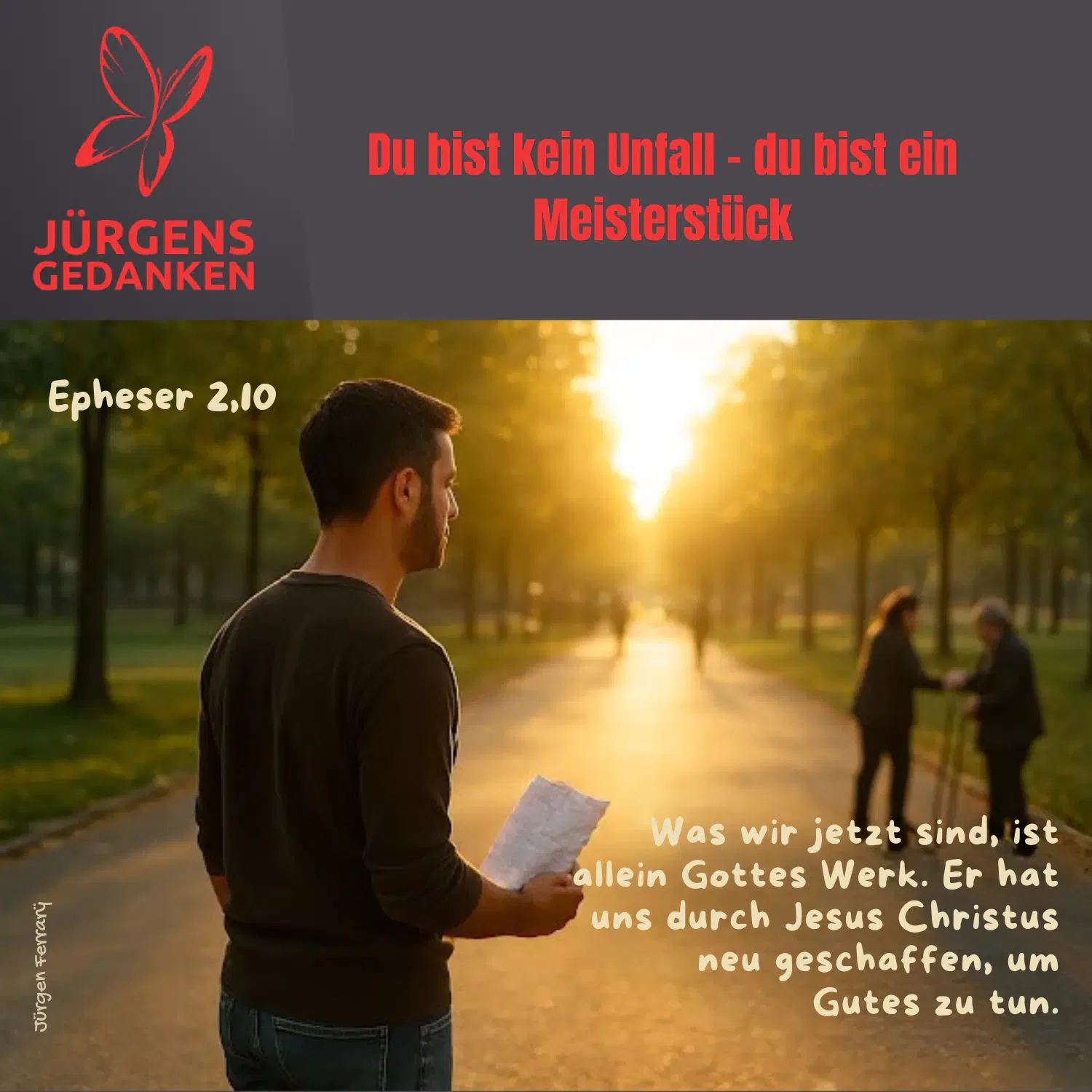 Ein Mann beobachtet eine Frau, die hilft
