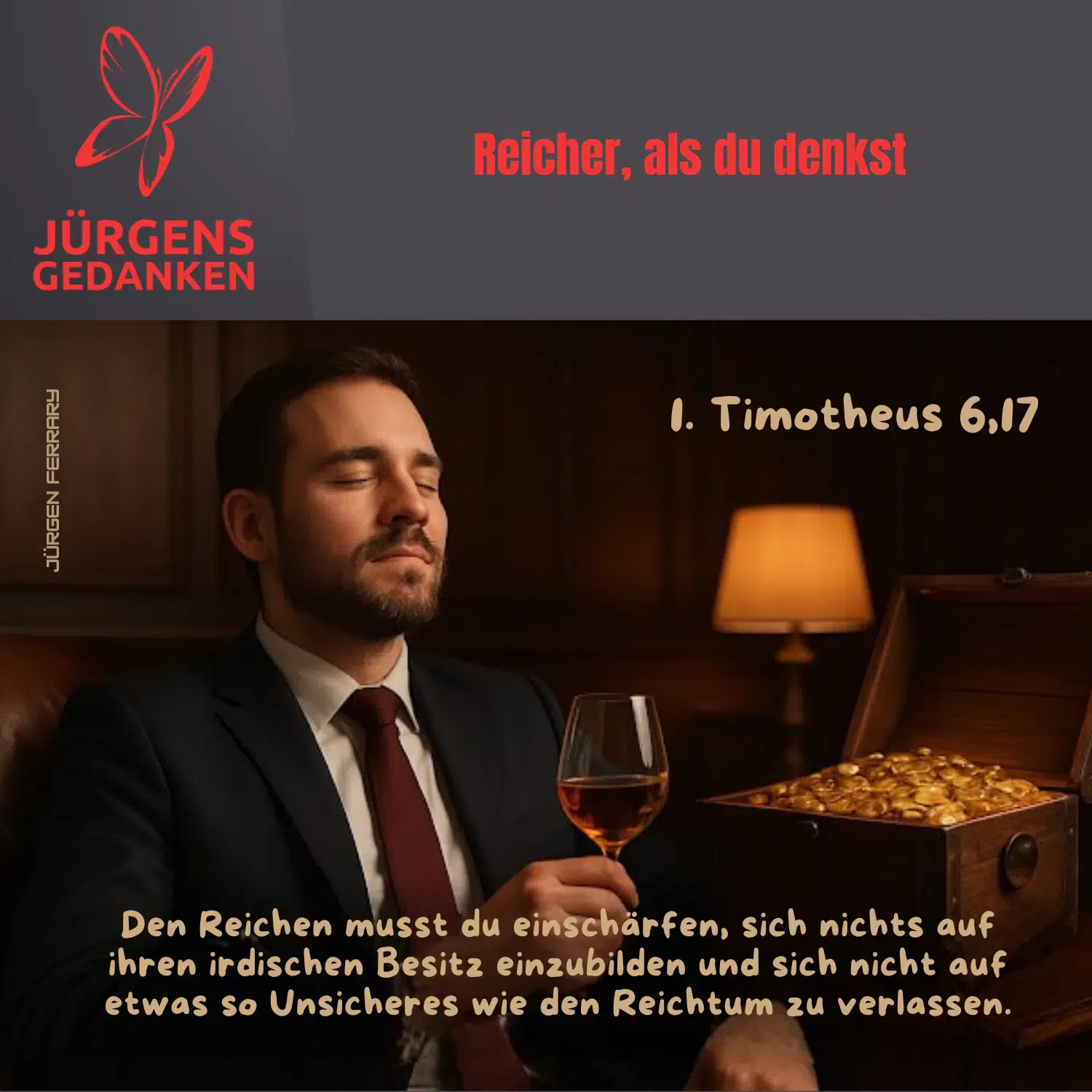 Mann trinkt genussvoll Wein