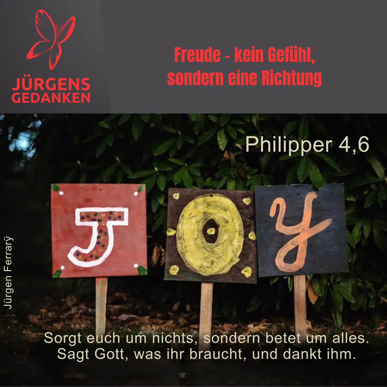 Schilder aus Buchstaben