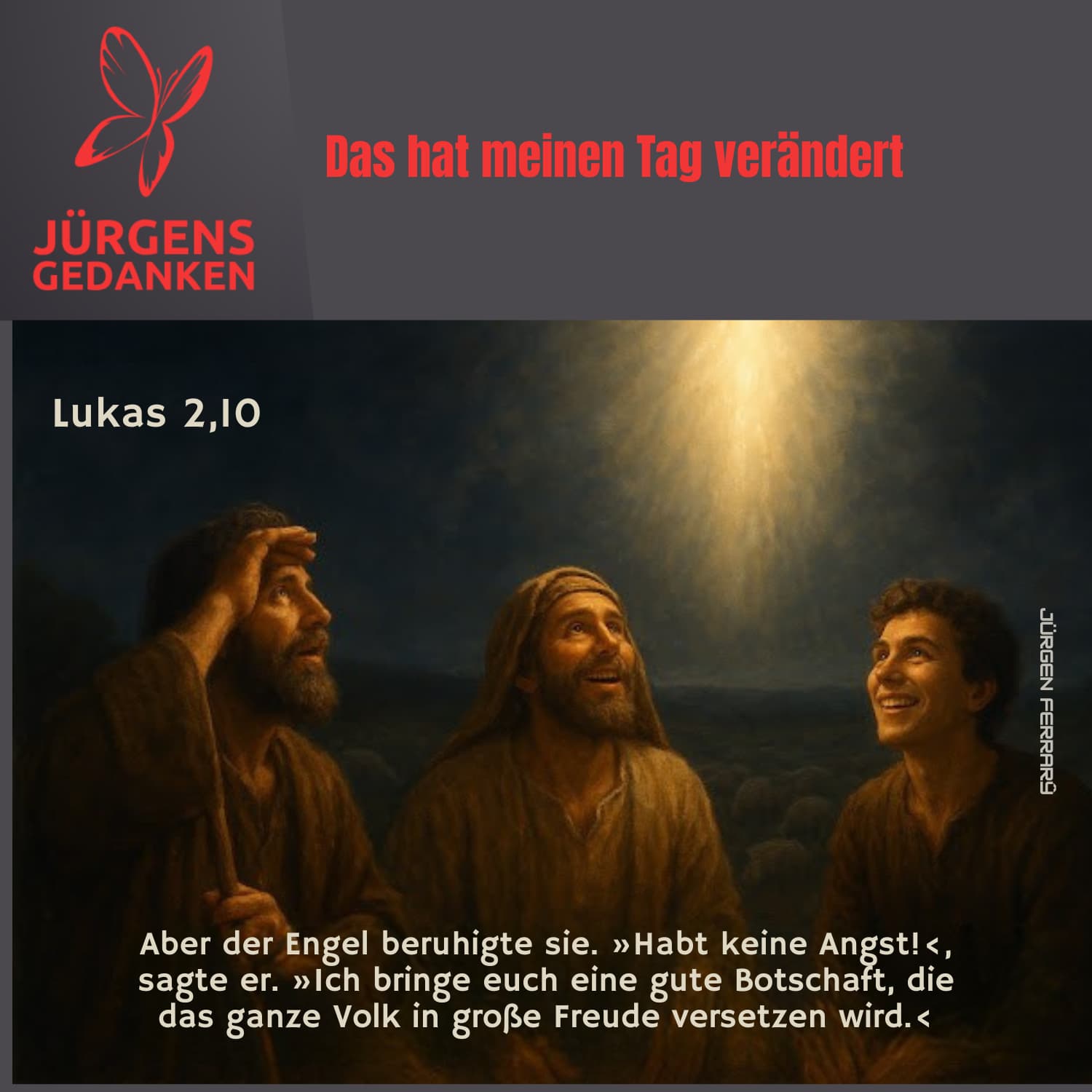 Männer schauen in den Himmel