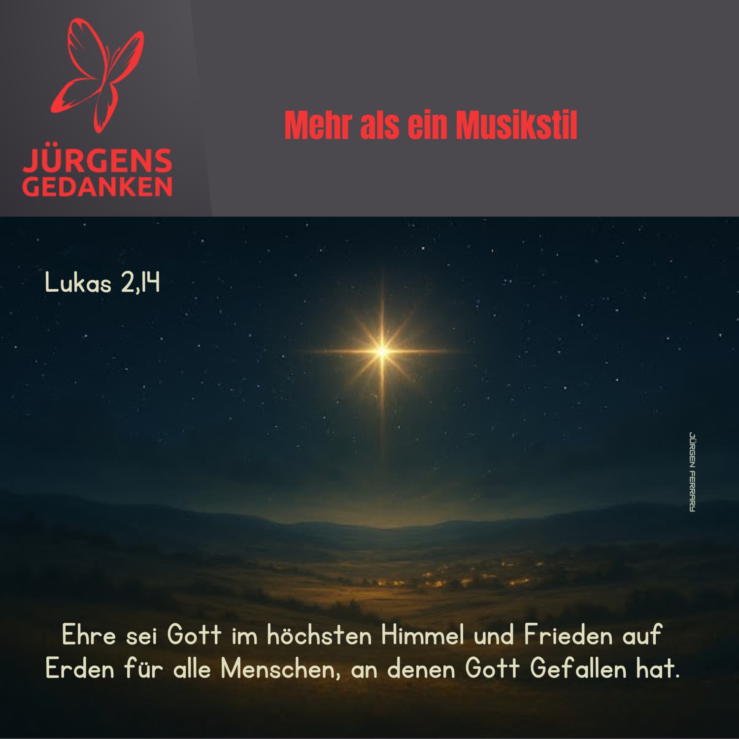 Stern leuchtet am Himmel
