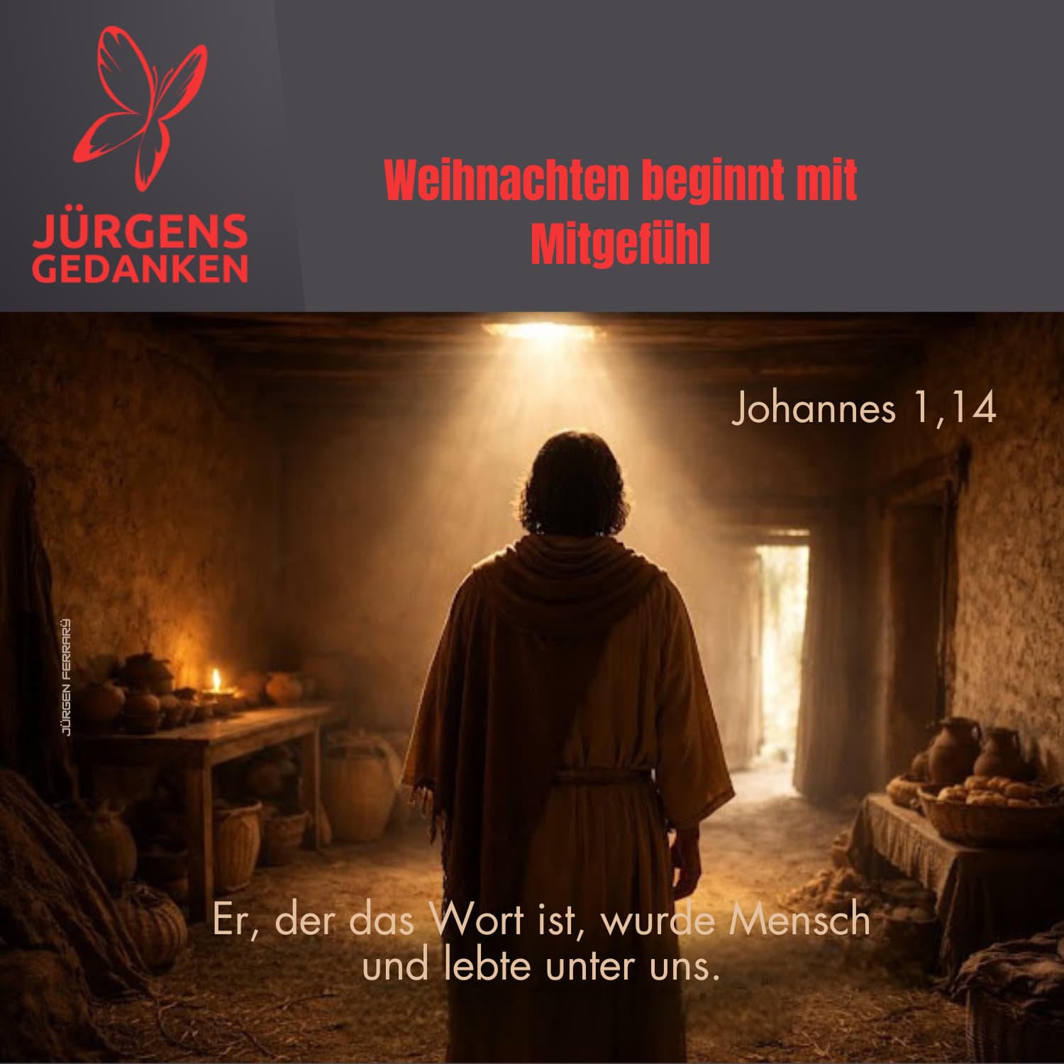 Mann steht in einem Raum