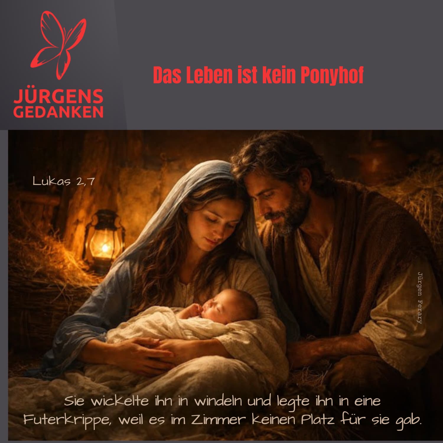 Maria, Josef und Jesus im Stall