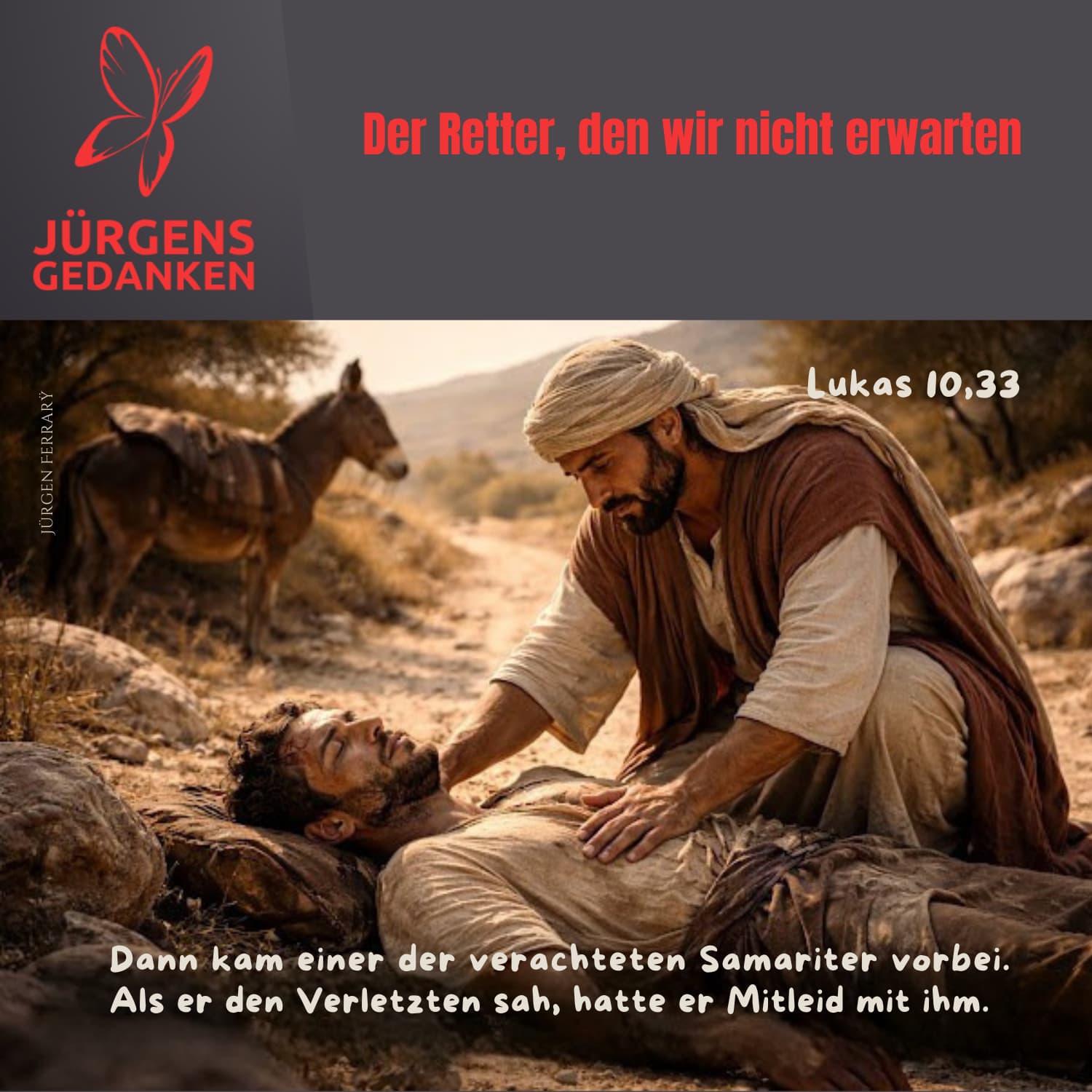 Ein Mann hilft einem Verletzten