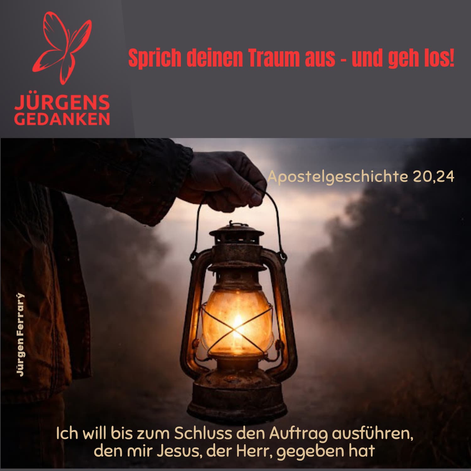 Mann mit Laterne