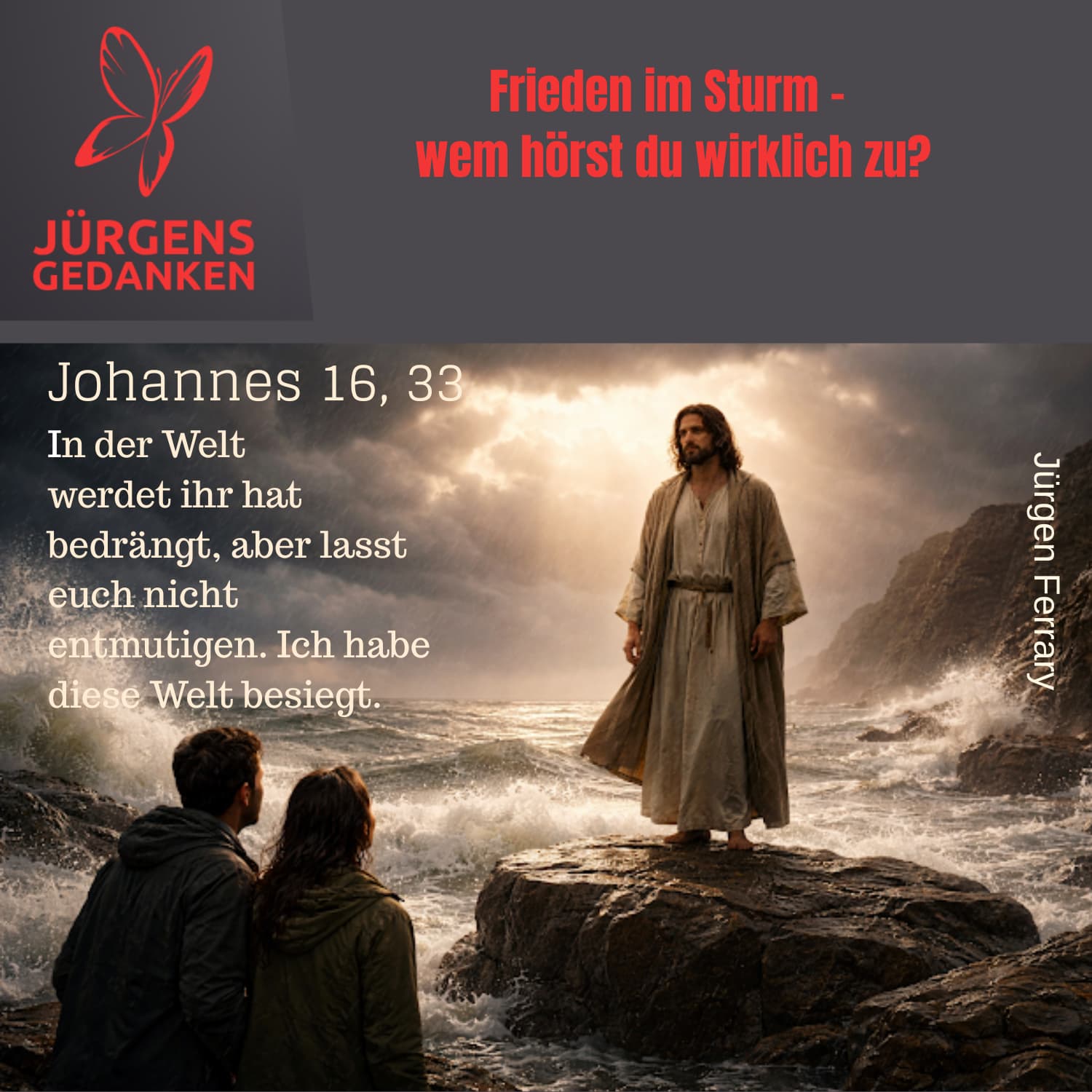 Menschen im Sturm