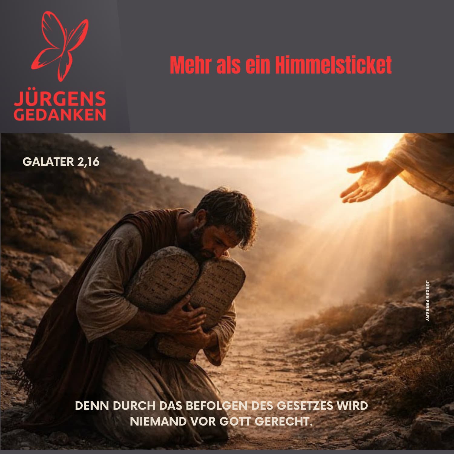 Mann auf den Knien betet zu Gott