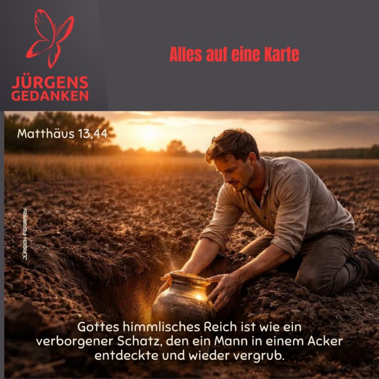 Mann findet auf einem Acker einen Schatz