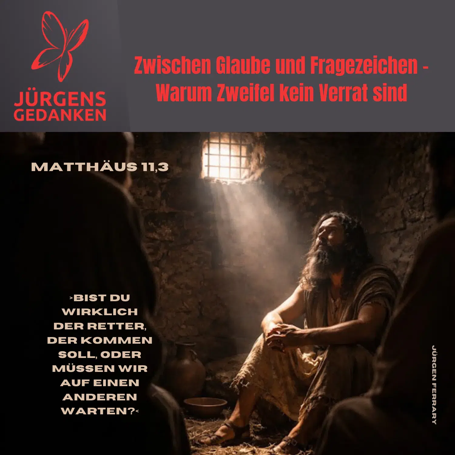 Mann in einer Zelle