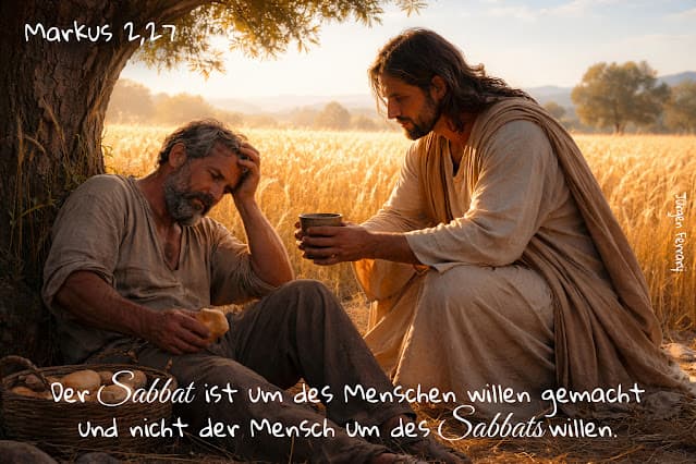 Zwei Männer am Feldrand
