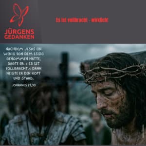 Jesus neigt den Kopf und starb