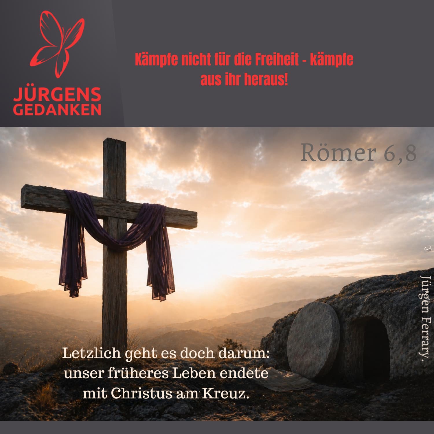 Grab und Kreuz