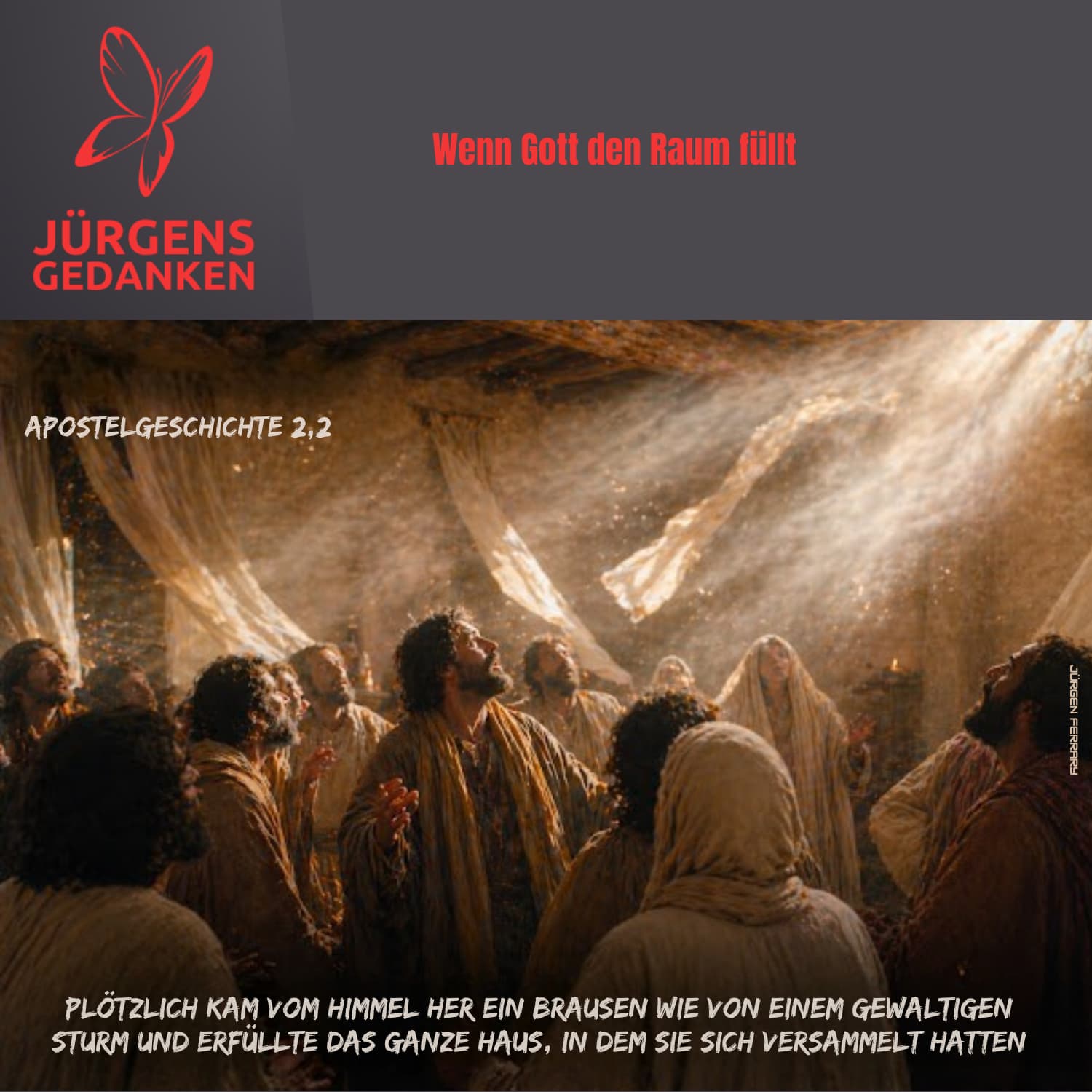 Menschen schauen ins Licht