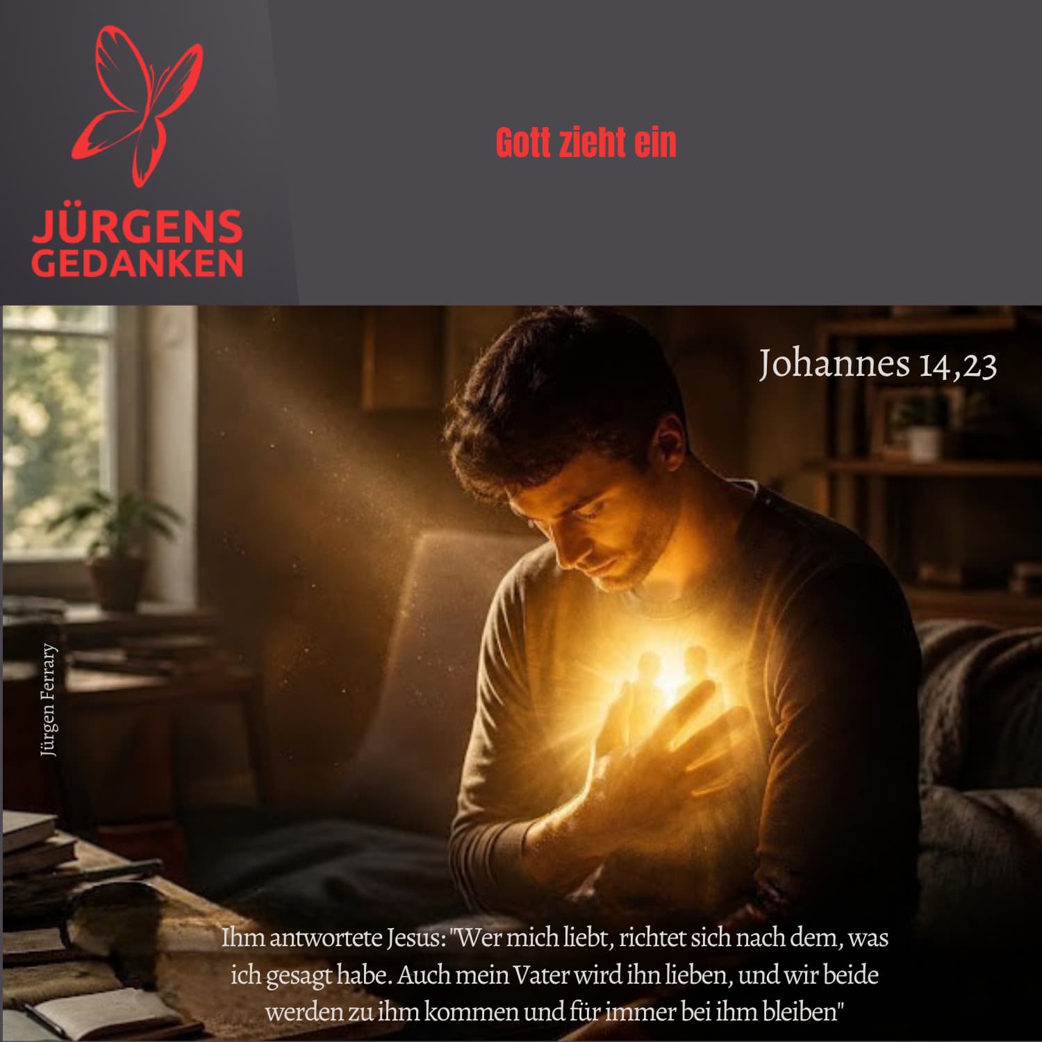 Das Herz eines Mannes leuchtet