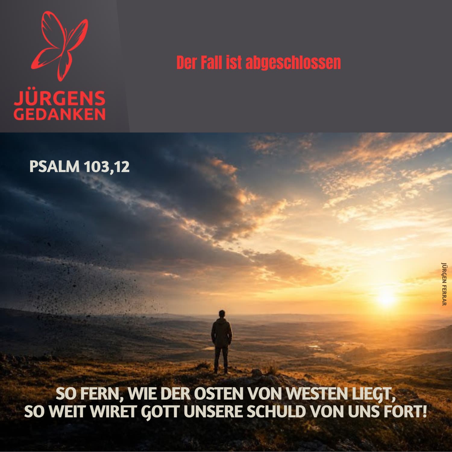 Mann in der Abendsonne
