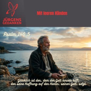 Mann liest die Bibel und schaut zu Gott
