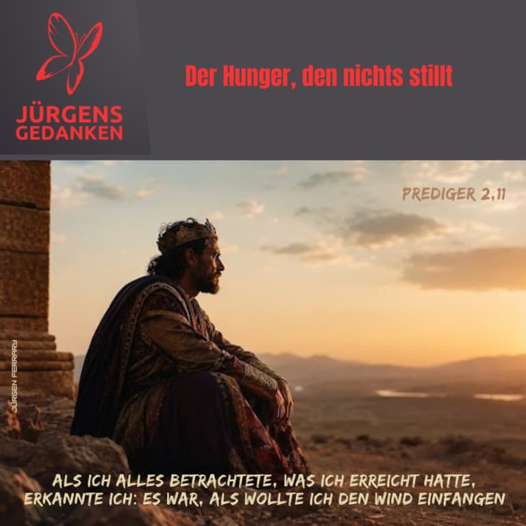 Ein König schaut in die Ferne